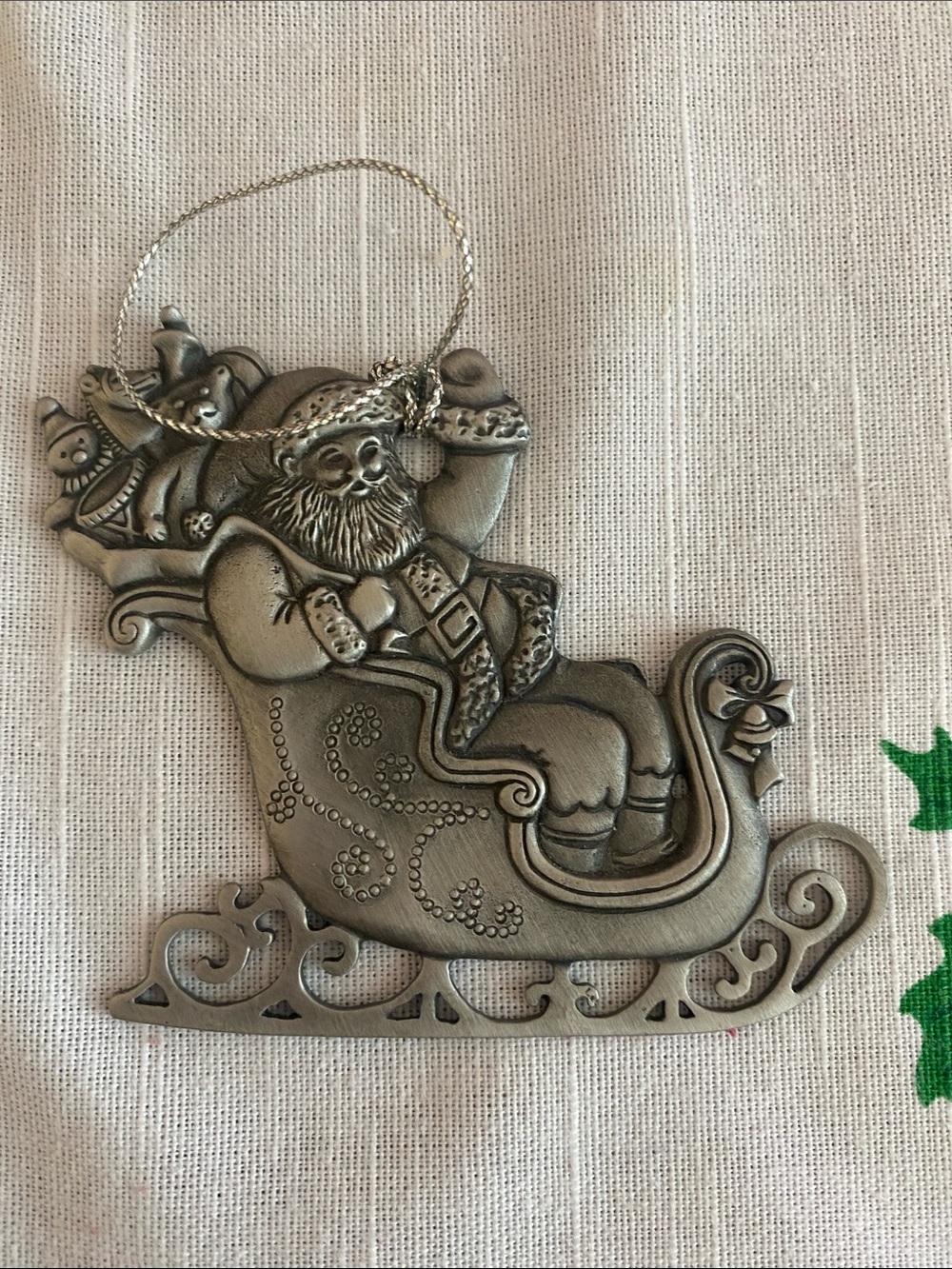 Vintage AVON 1995 St. Nicholas Pewter Christmas Ornament